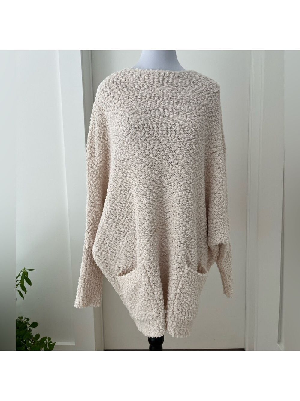 UMGEE Boucle Knit Pullover Sweater Oversize Relaxed Fit Casual Loungewear